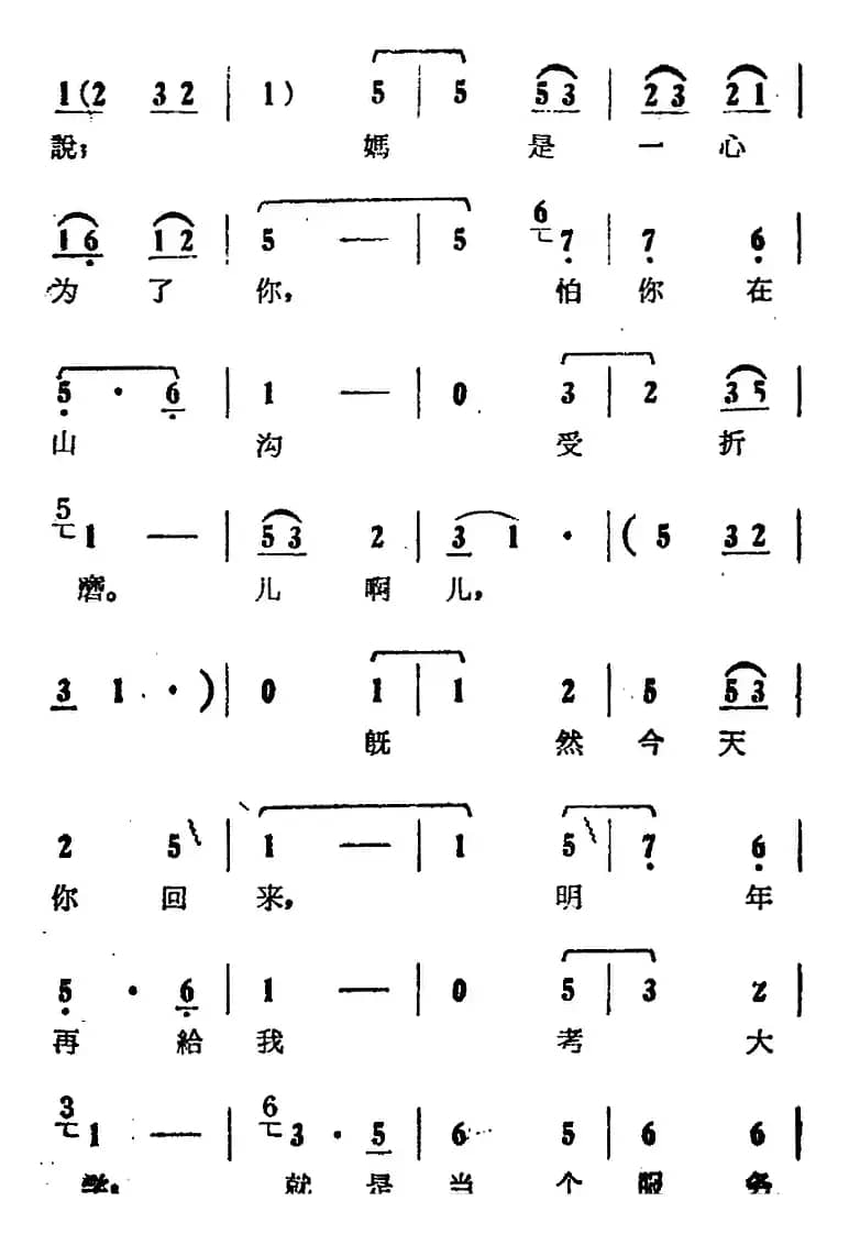 你不该写信欺骗我（电影版《朝阳沟》选段、银环、银环妈对唱）