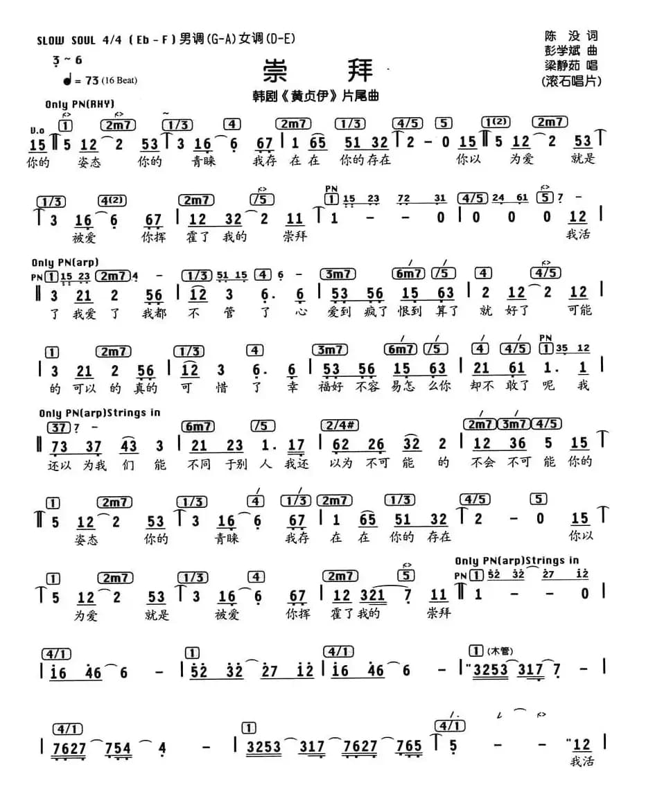 崇拜（编配乐谱）