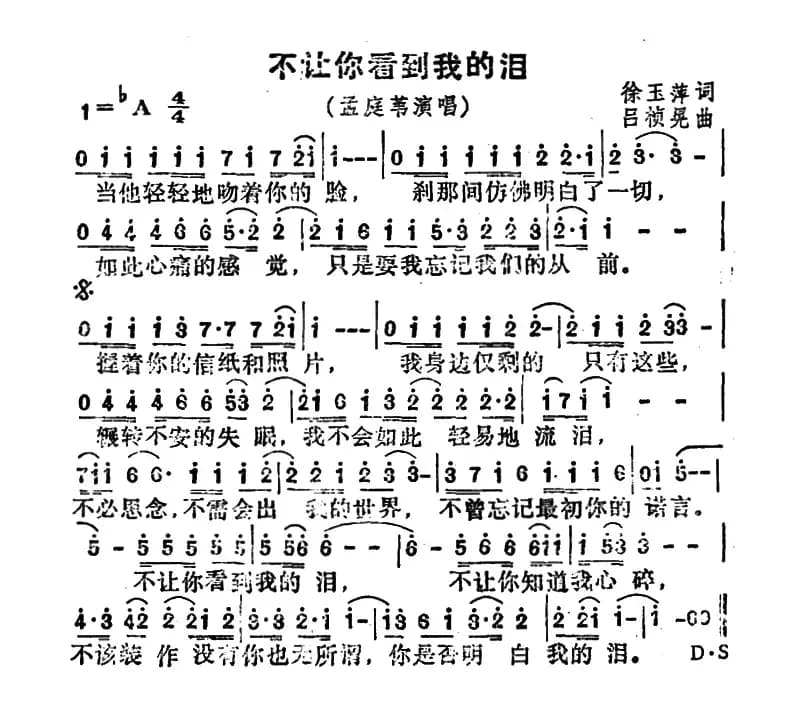 不让你看到我的泪