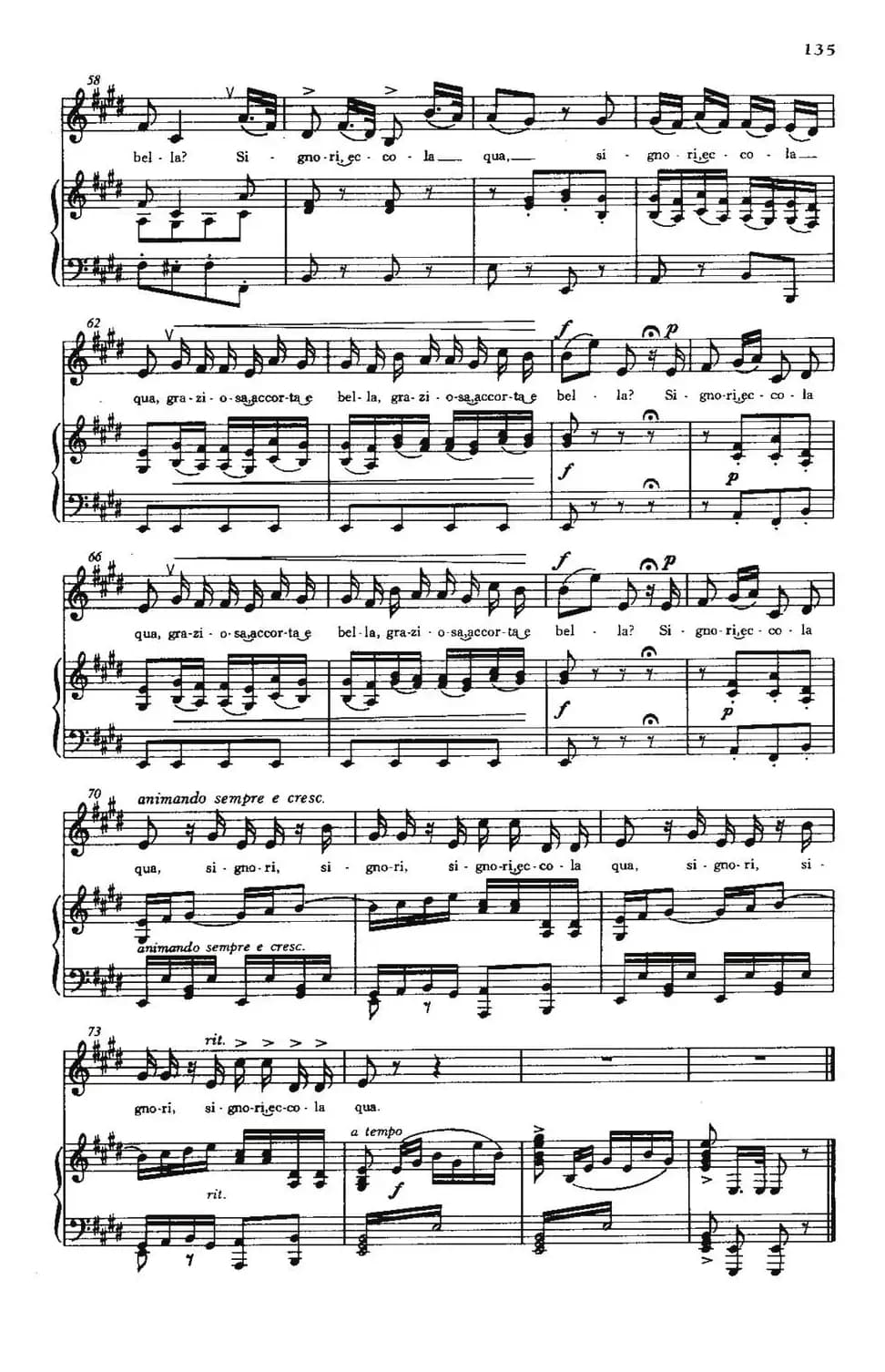 [意]Chi vuol zingarella（谁想到的吉普赛姑娘）