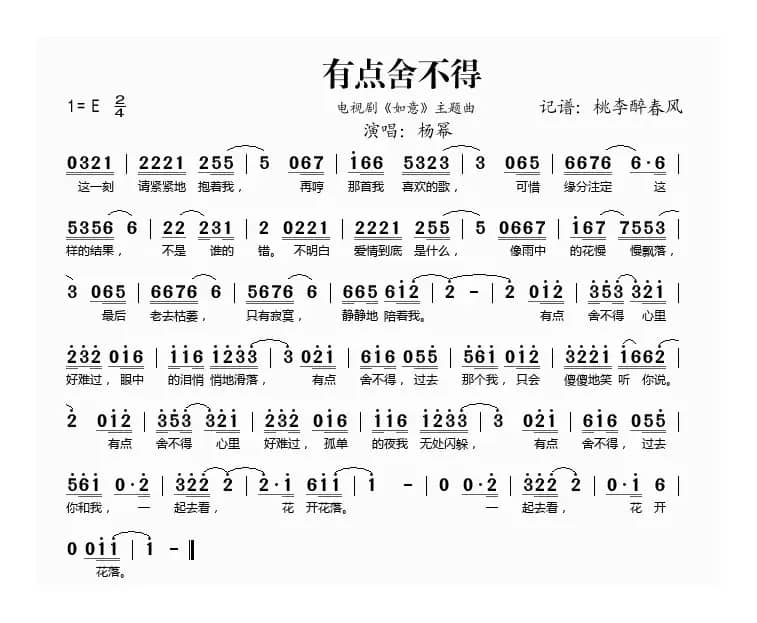 有点舍不得（电视剧《如意》主题曲）