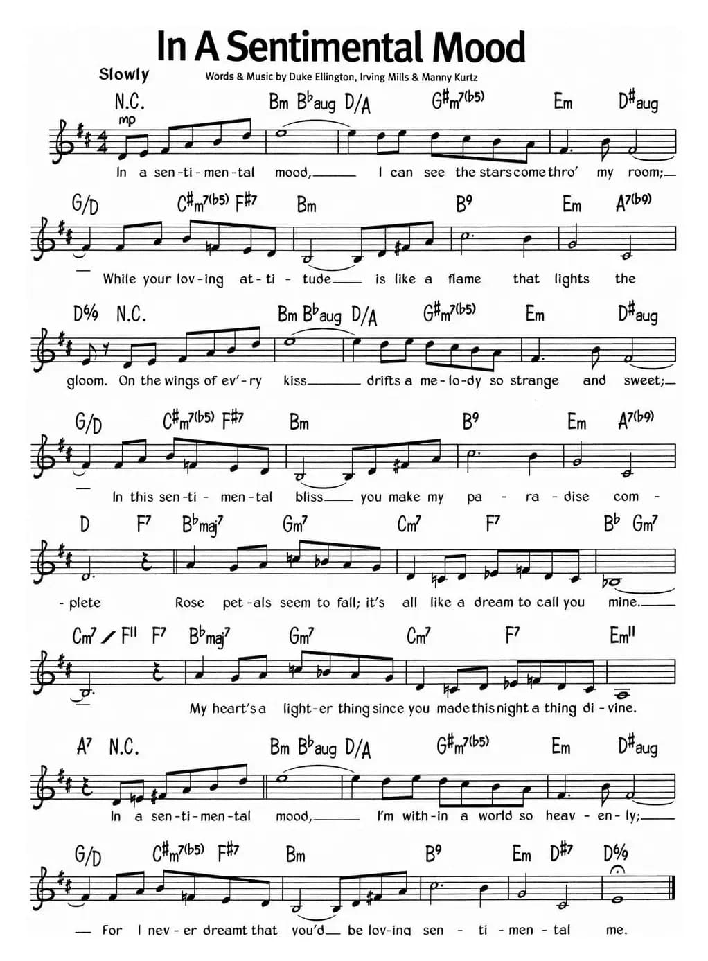 蓝调音乐：In A Sentimental Mood