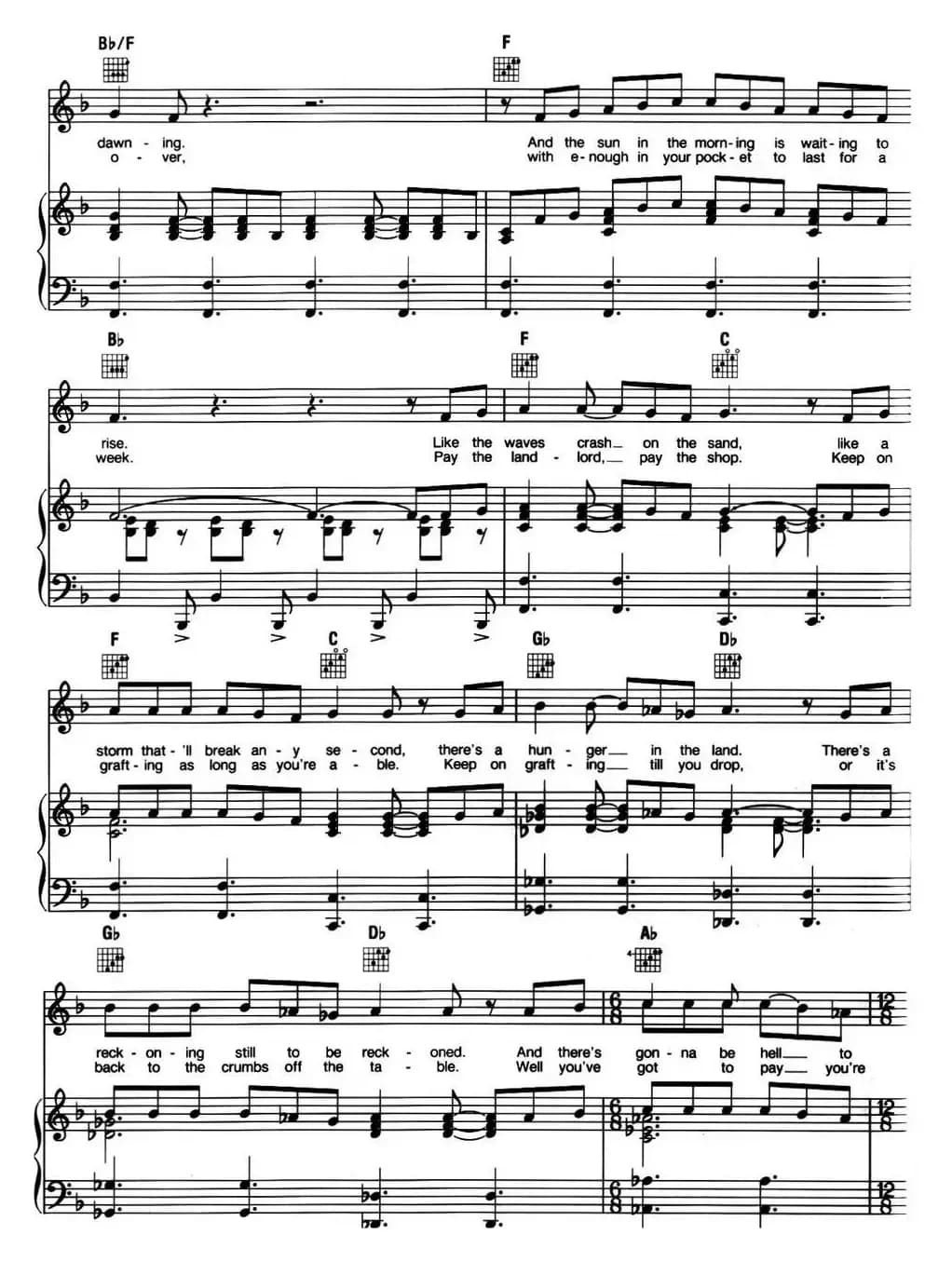 At the End of the Day (音乐剧《悲惨世界》(Les Miserables)选曲、正谱 )