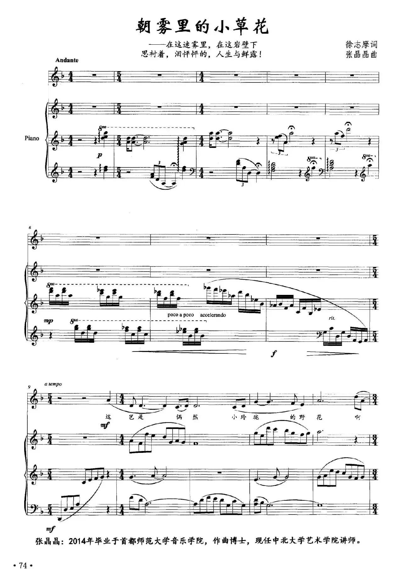 朝雾里的小草花（正谱）