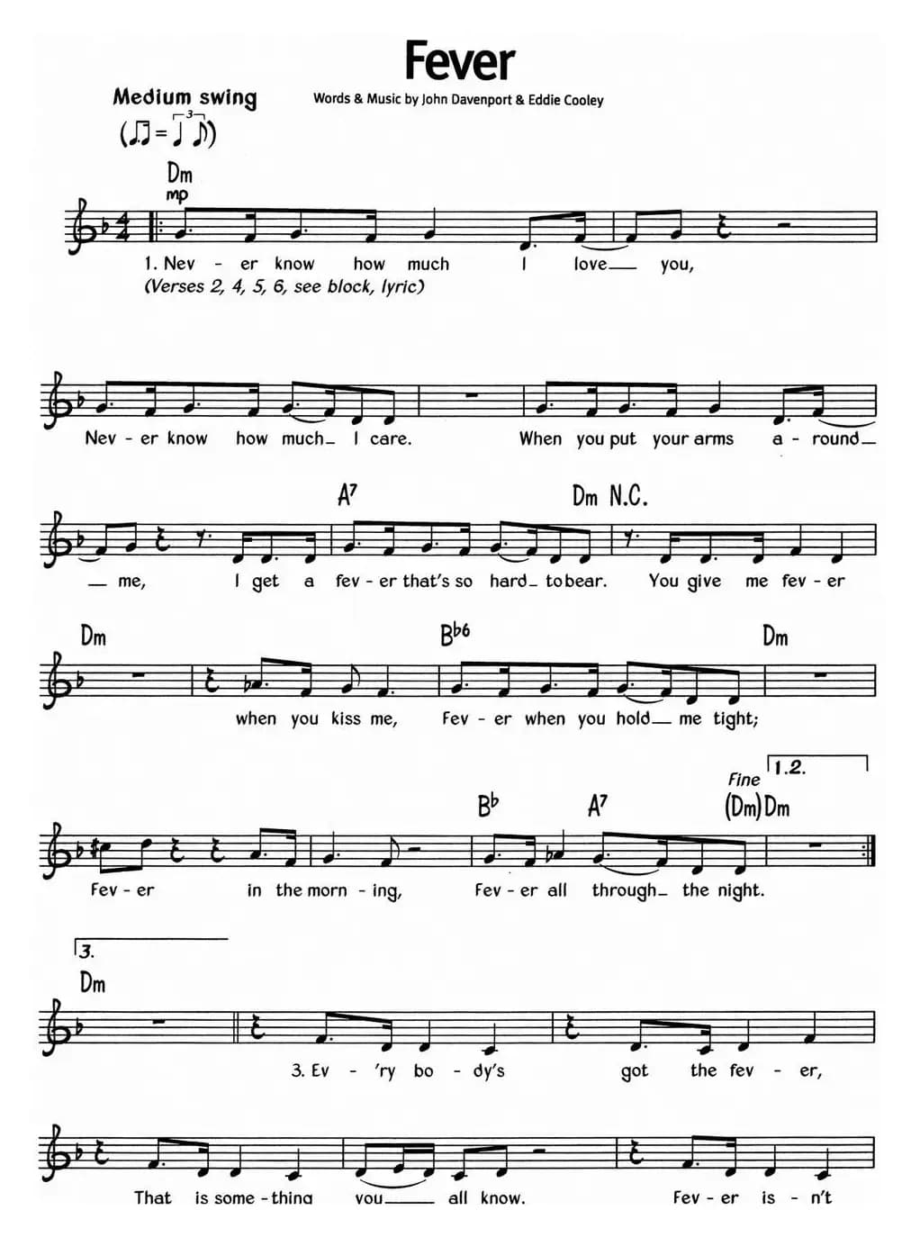 蓝调音乐：Fever