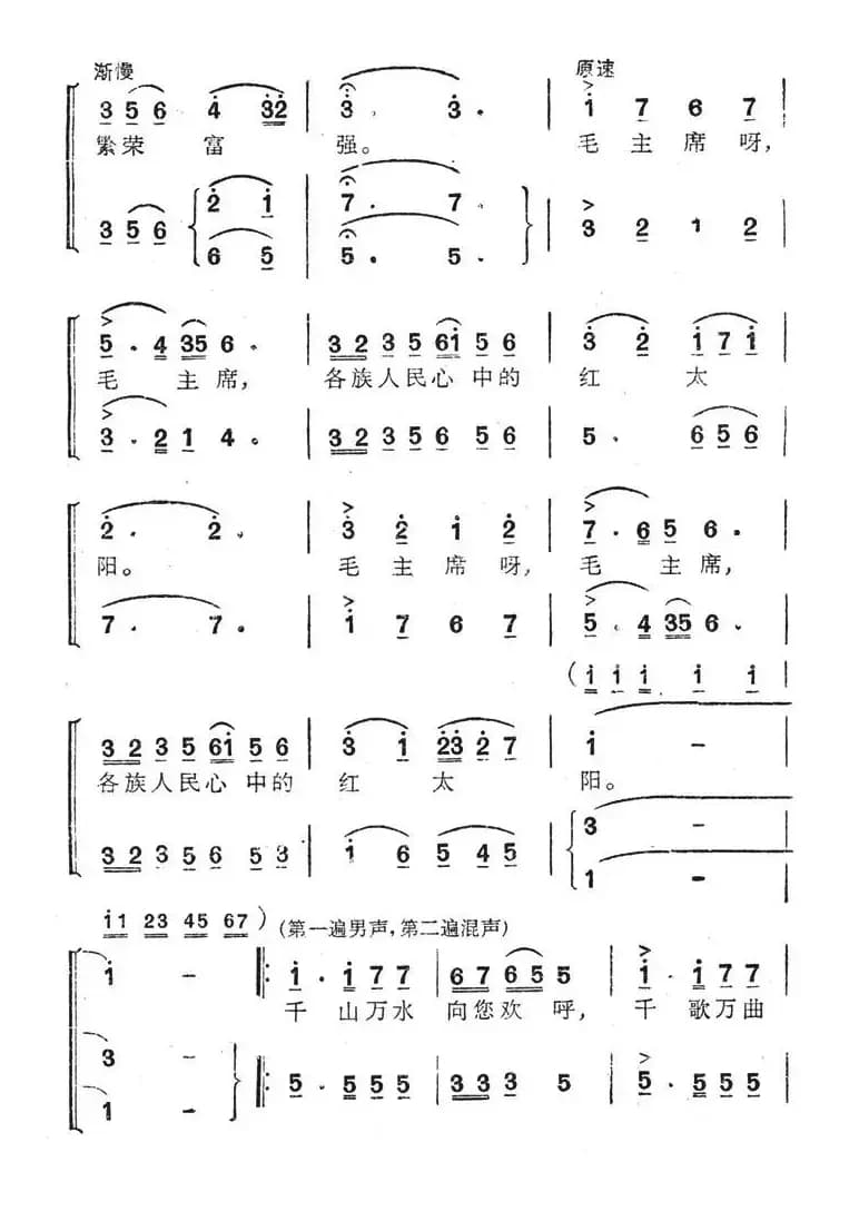 毛主席是各族人民心中的红太阳