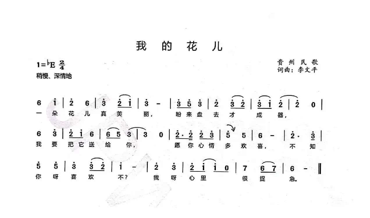 我的花儿（贵州民歌）