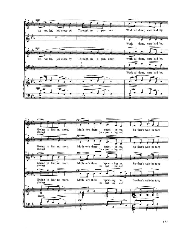 From the New Worle（合唱 正谱）