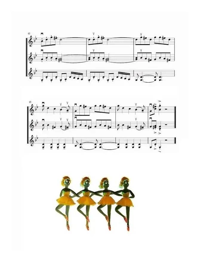 四只小天鹅舞曲（ 小提琴三重奏）