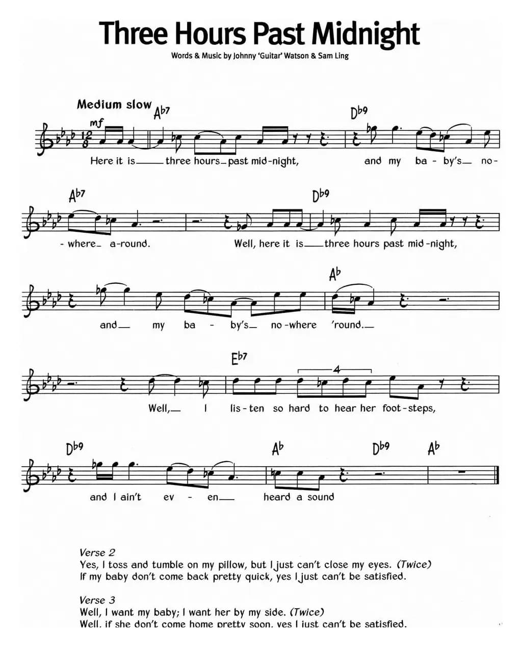 蓝调音乐：Three Hours Past Midnight