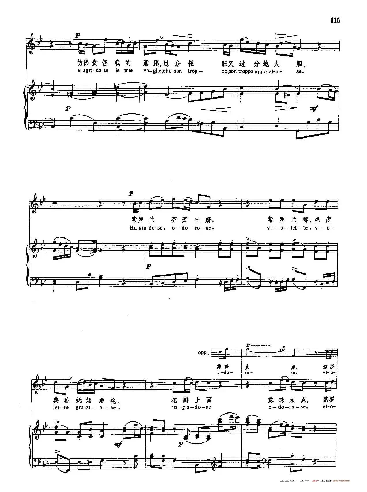 声乐教学曲库3-[意]25紫罗兰（正谱）