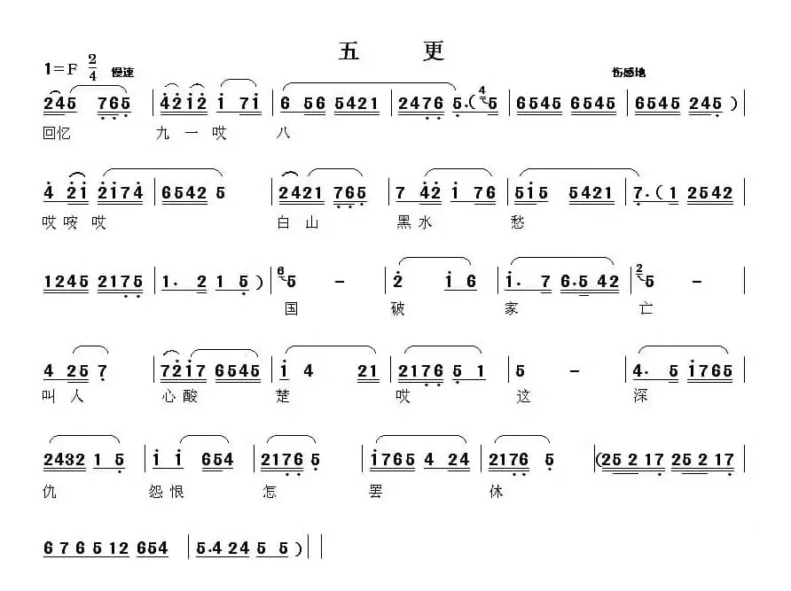 [眉户]眉户调谱例