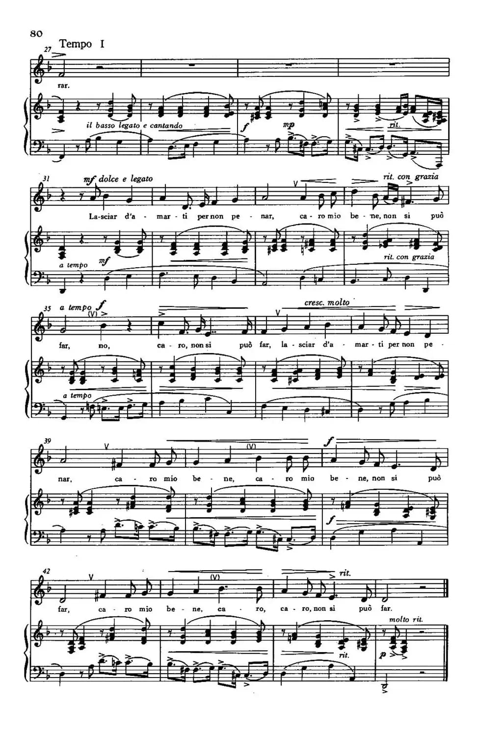 [意]Lasciar d'amarti（让我如何放弃爱你）