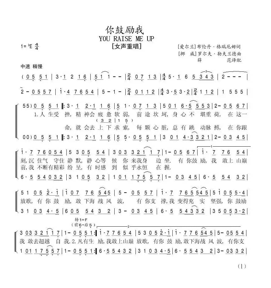 [英] 你鼓励我（女声重唱版）