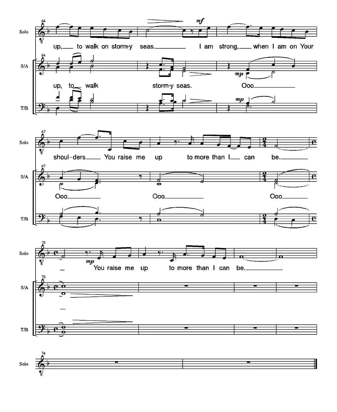 You Raise Me Up （合唱）