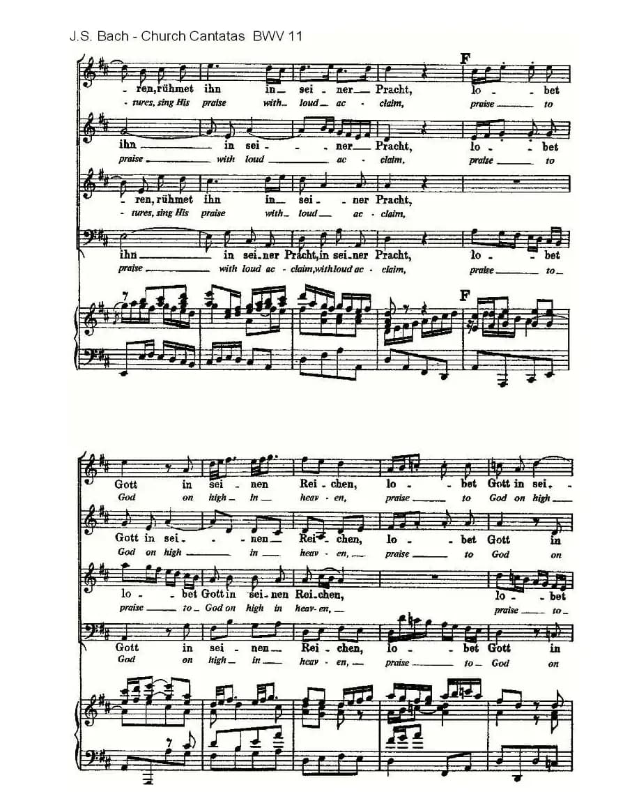 Lobet Gott in Seinen Reicben(颂扬上帝)