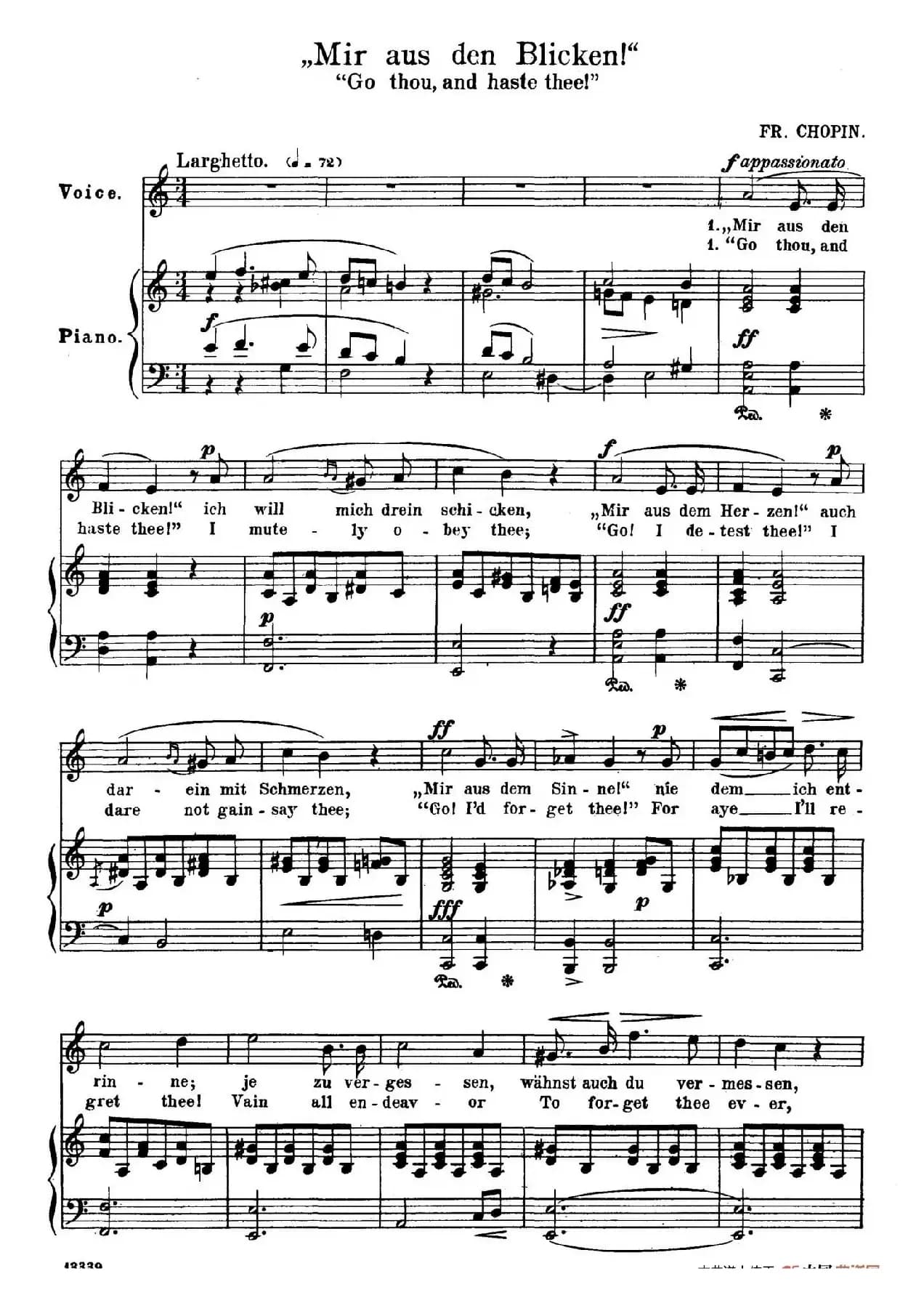 走开 Mir Aus Den Blicken （正谱）