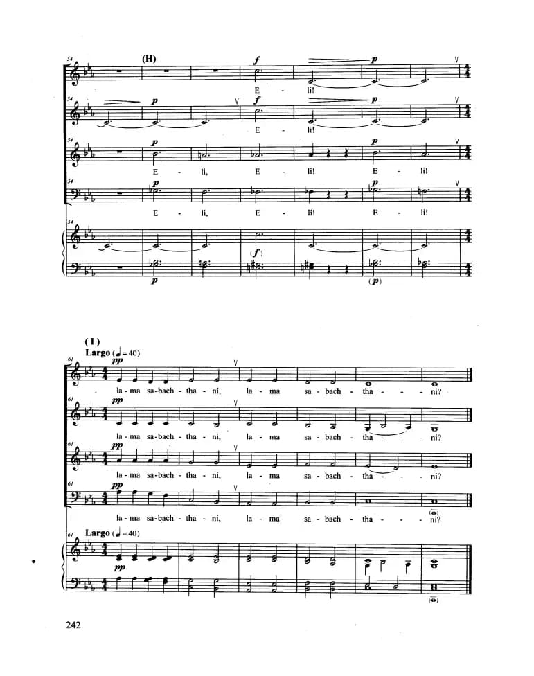 ELI，ELI！（合唱 正谱）