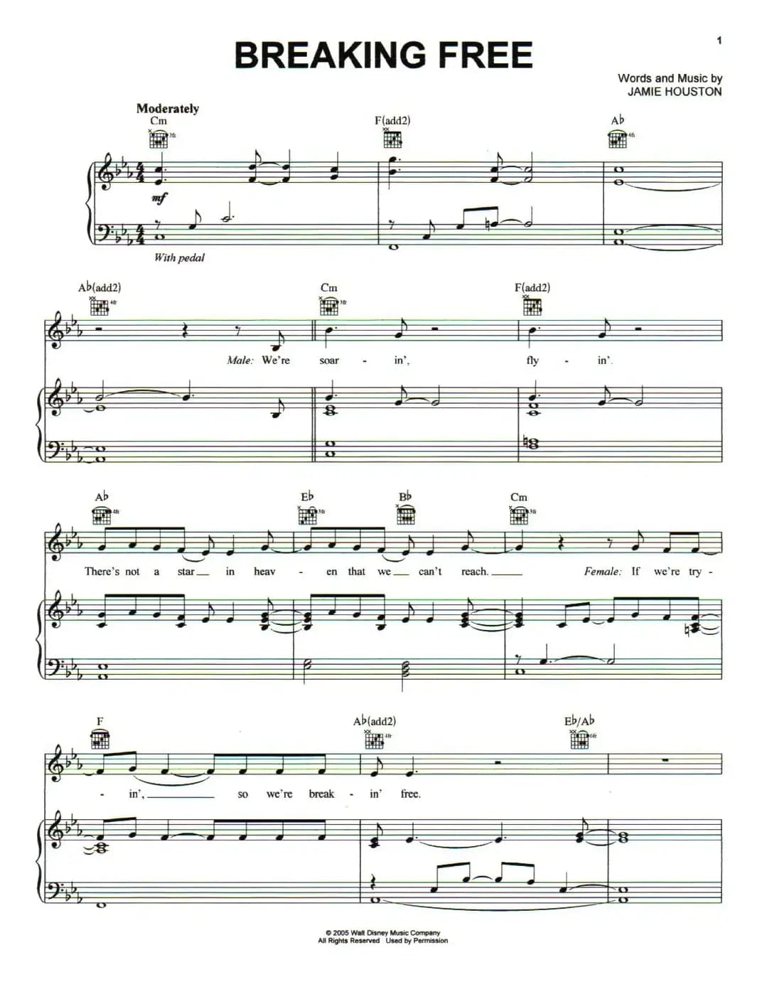 [美]BREAKING FREE（自由无拘束）（正谱）