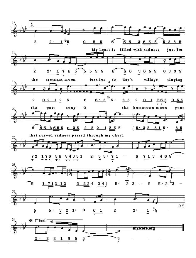 Crescent moon（弯弯的月亮）