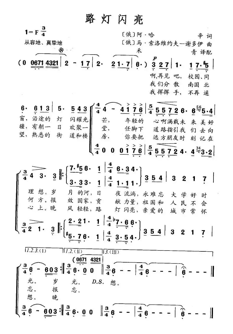 路灯闪亮（俄）