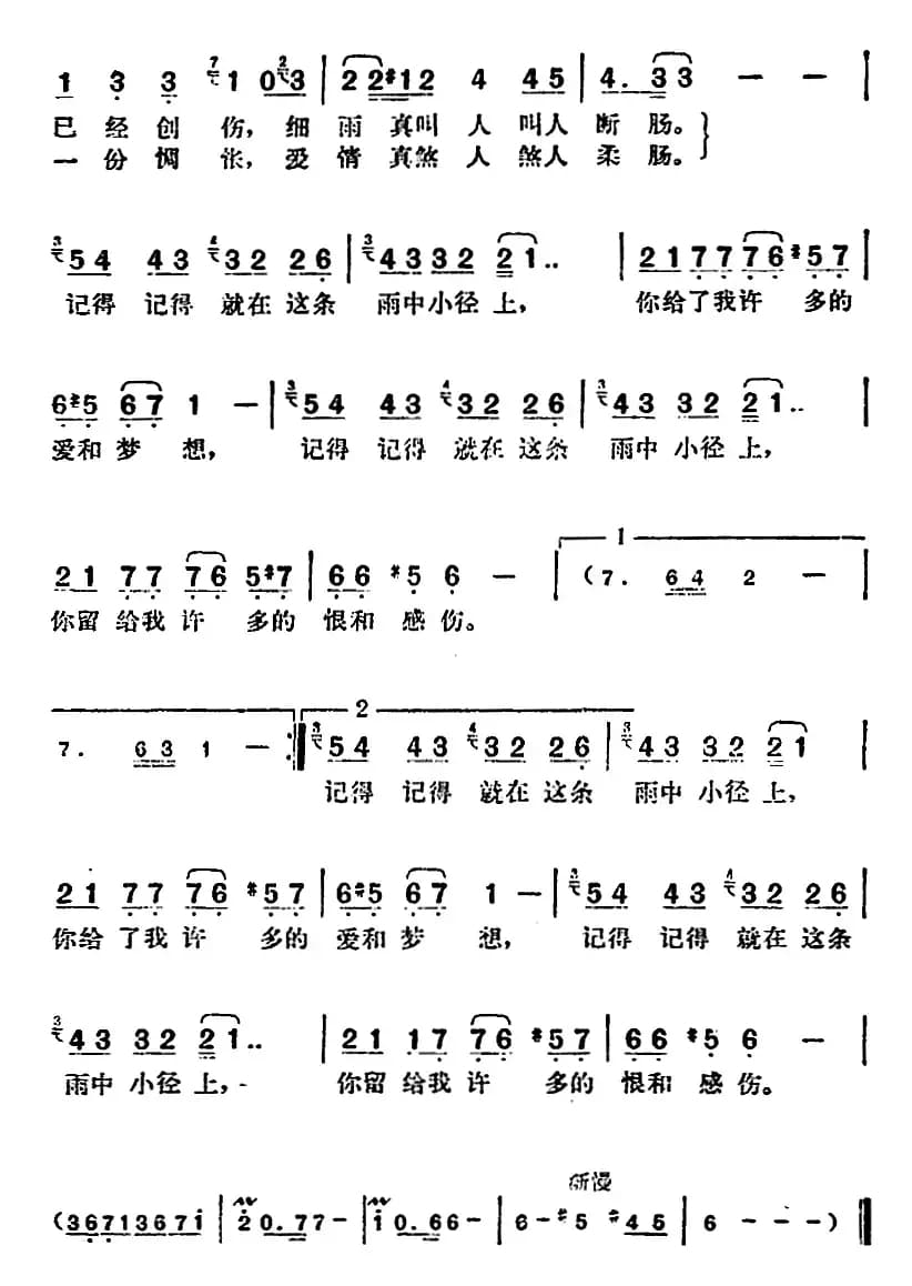 邓丽君演唱金曲:雨中的点点滴滴