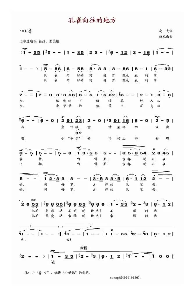 孔雀向往的地方