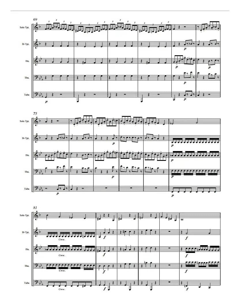 莫扎特-夜之女王的咏叹调（铜管五重奏）