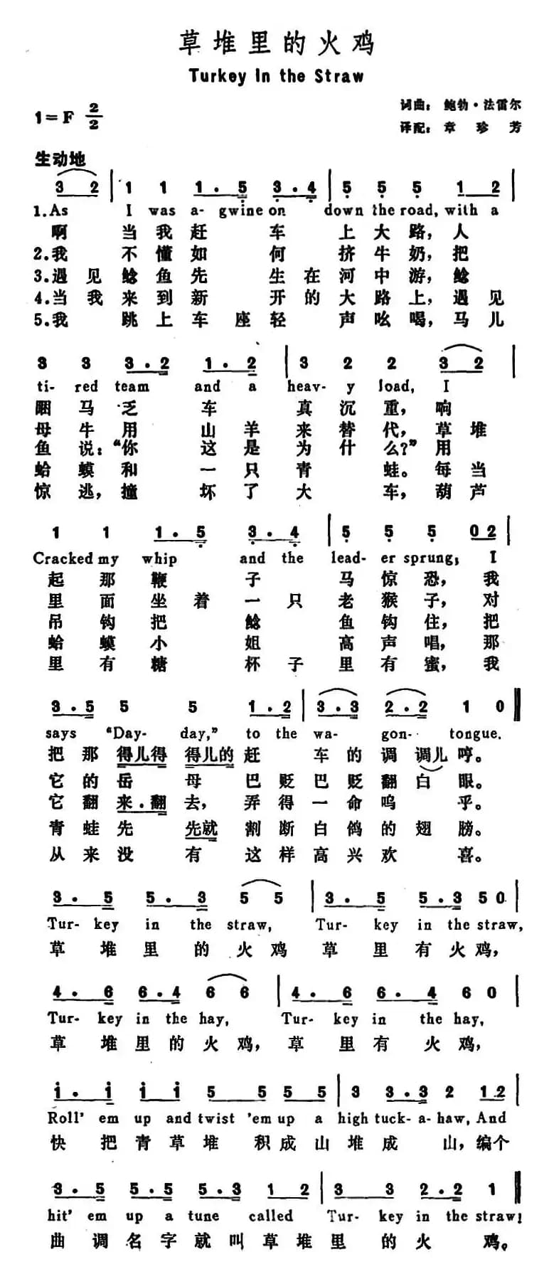 [美]草堆里的火鸡（Turkey in the Straw）