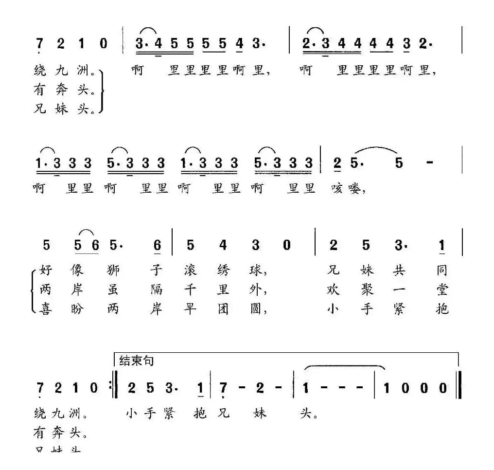 小手紧抱兄妹头
