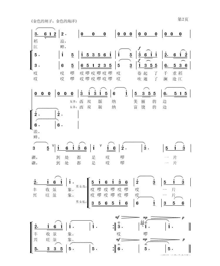 金色的坝子，金色的海洋