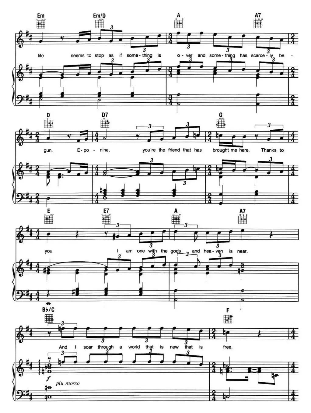 In My Life （音乐剧《悲惨世界》（Les Miserables）选曲、正谱 ）