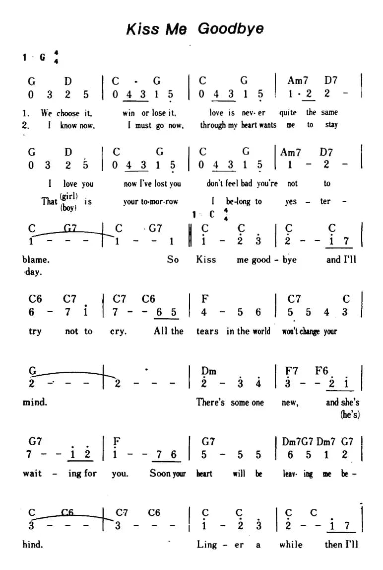 [美]Kiss Me Goodbye（吻我，再分离）