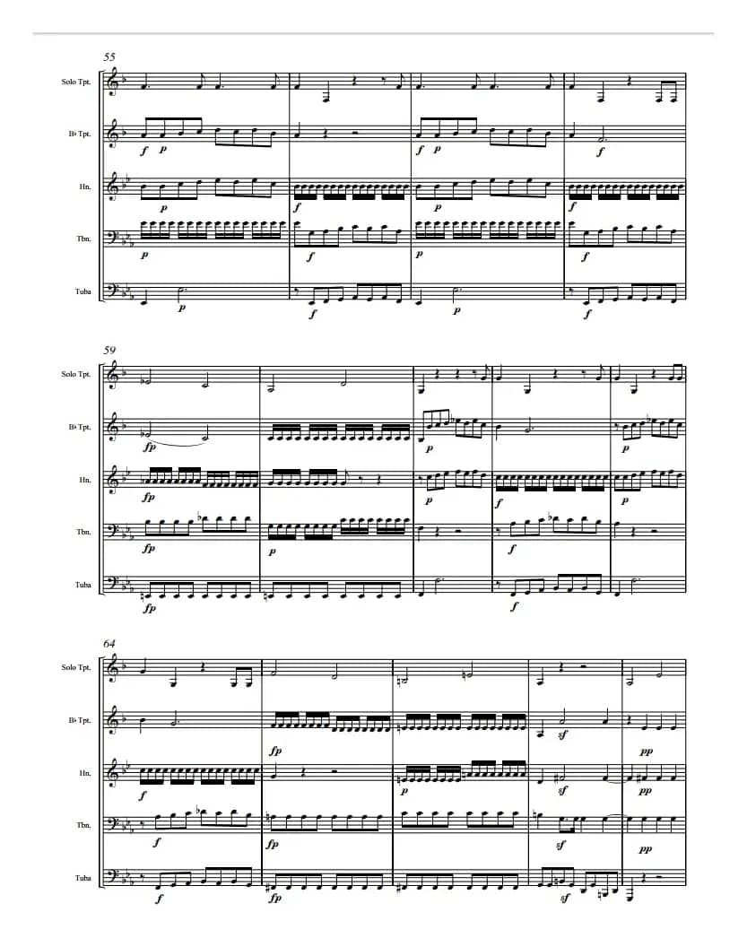 莫扎特-夜之女王的咏叹调（铜管五重奏）