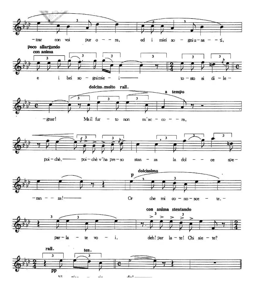 [意] 冰凉的小手（五线谱）