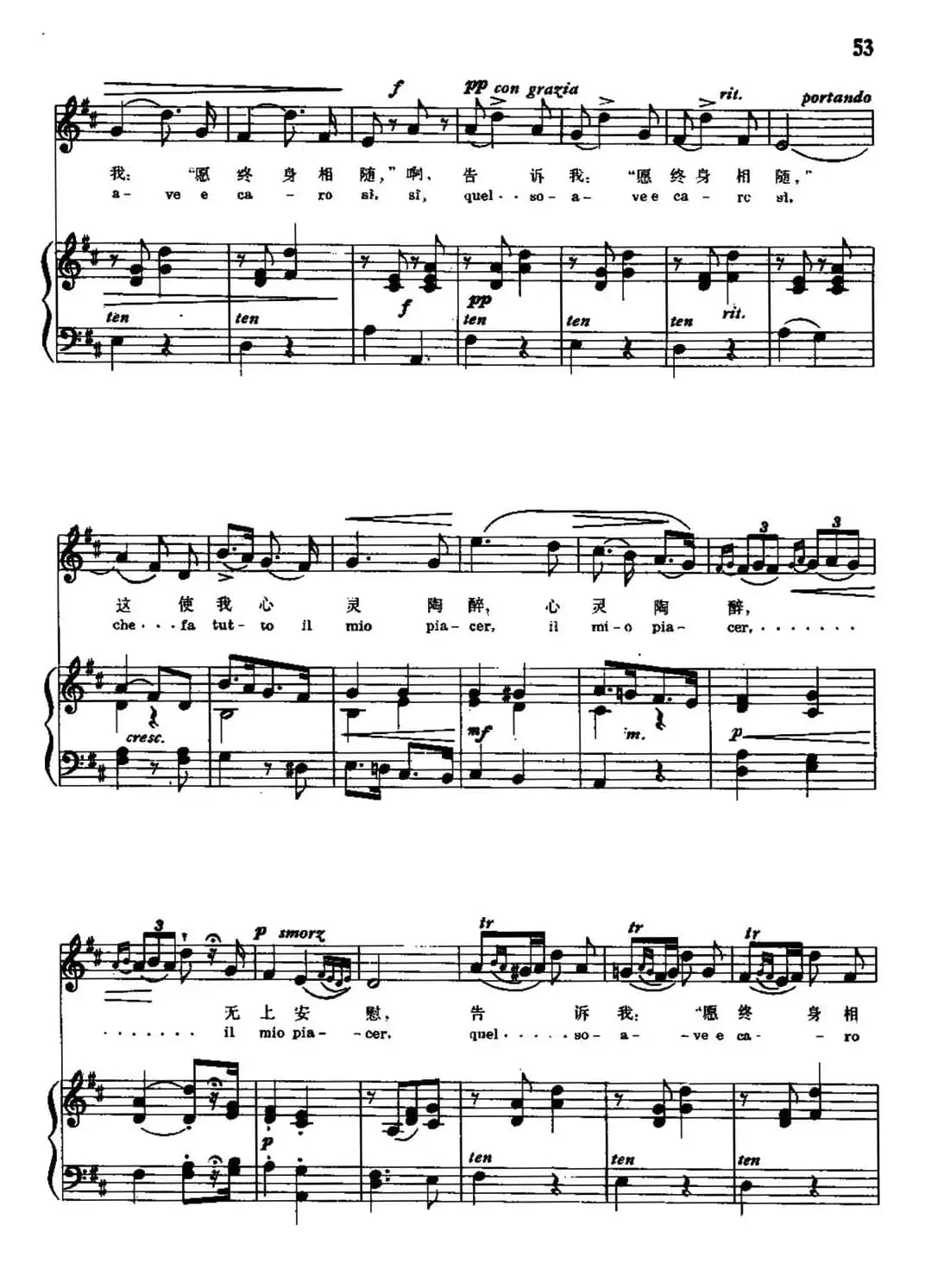 [意]请告诉我（中外文对照、正谱）