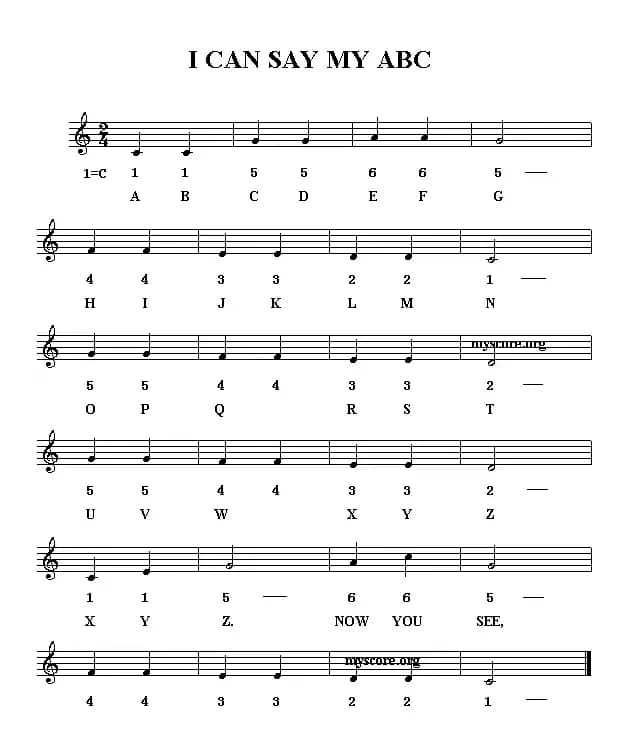 I can say my abc（英文字母歌）