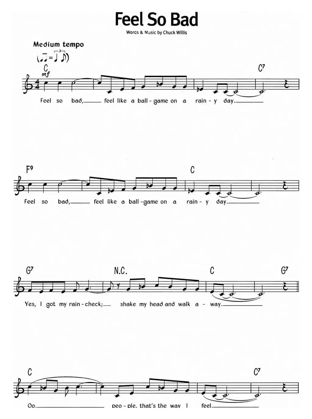 蓝调音乐：Feel So Bad