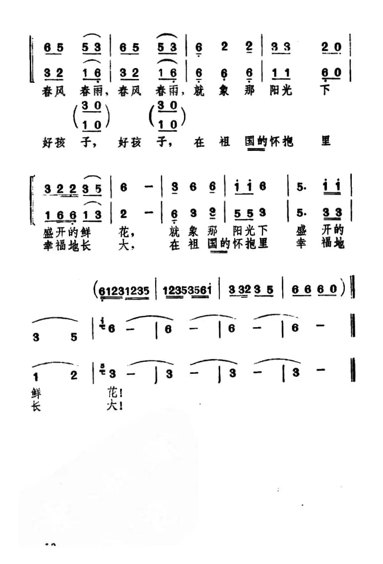 我们是党的好孩子（金本词  苏勇 王平曲、合唱）