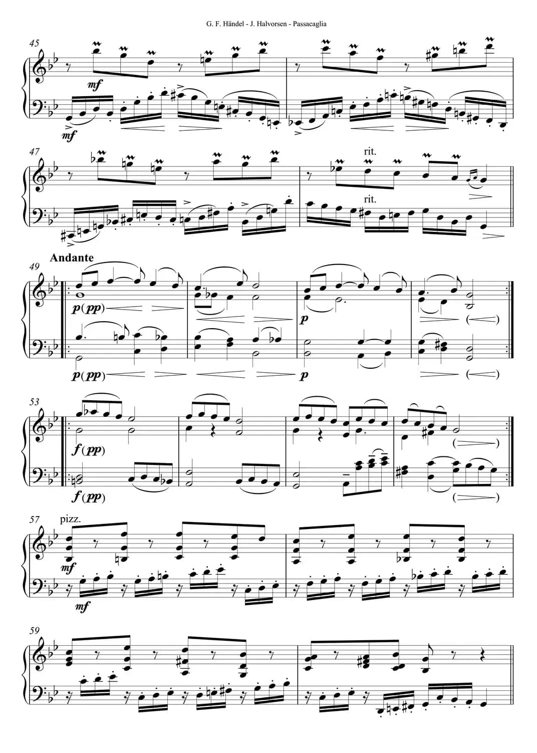 Passacaglia 帕萨卡利亚（小提琴+大提琴）