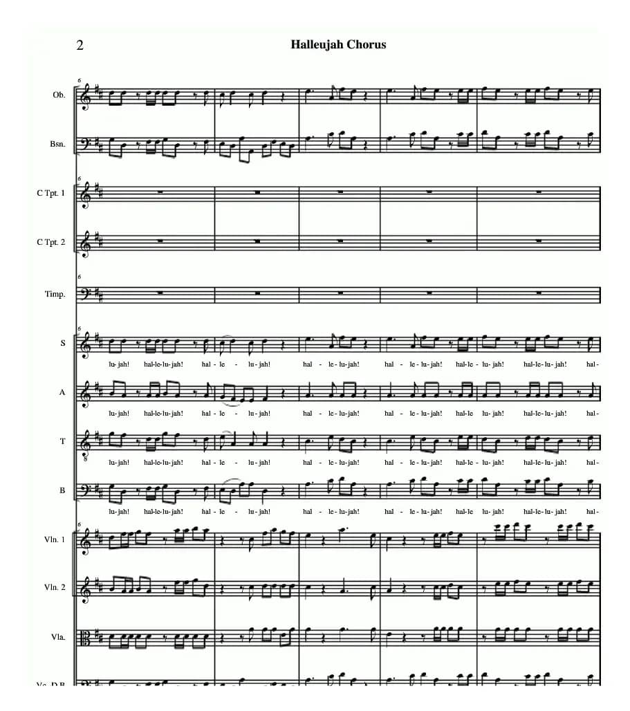 哈利路亚总谱1-10（Halleujah Chorus）