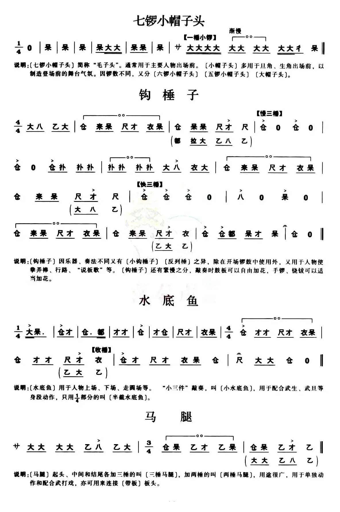 [秦腔]锣鼓谱
