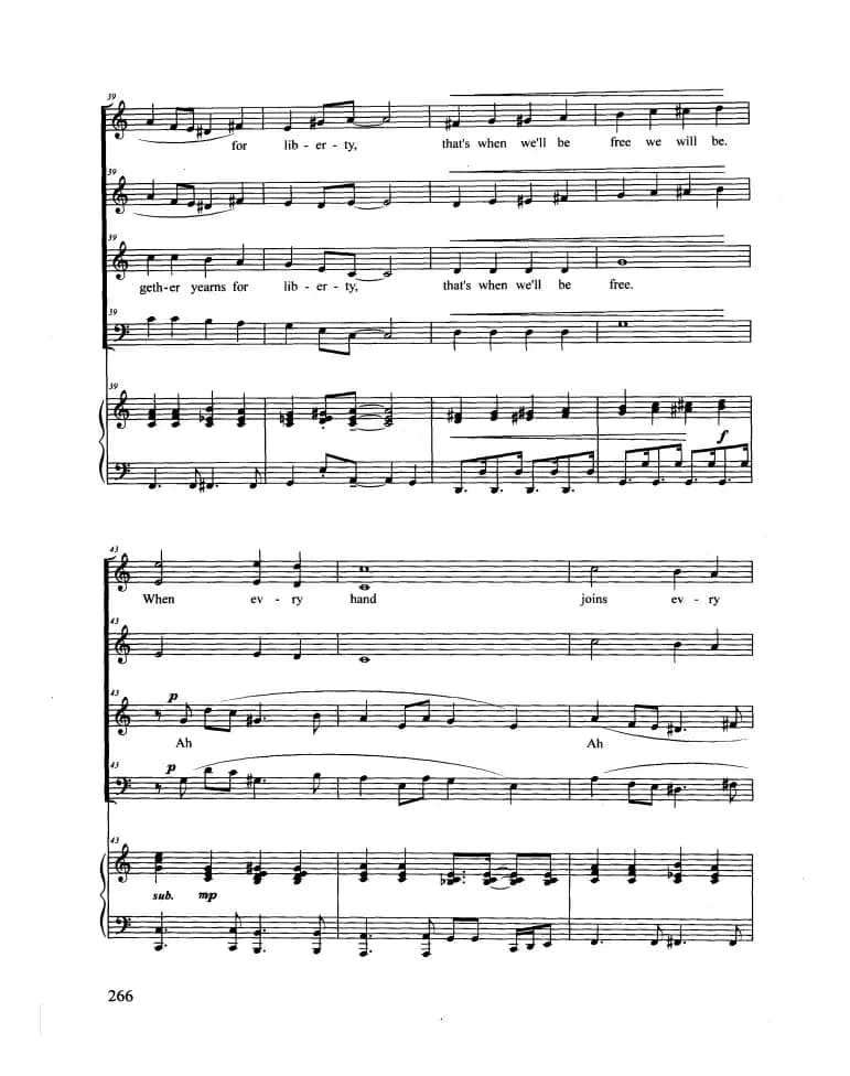 Hymn To Freedom（合唱 正谱）