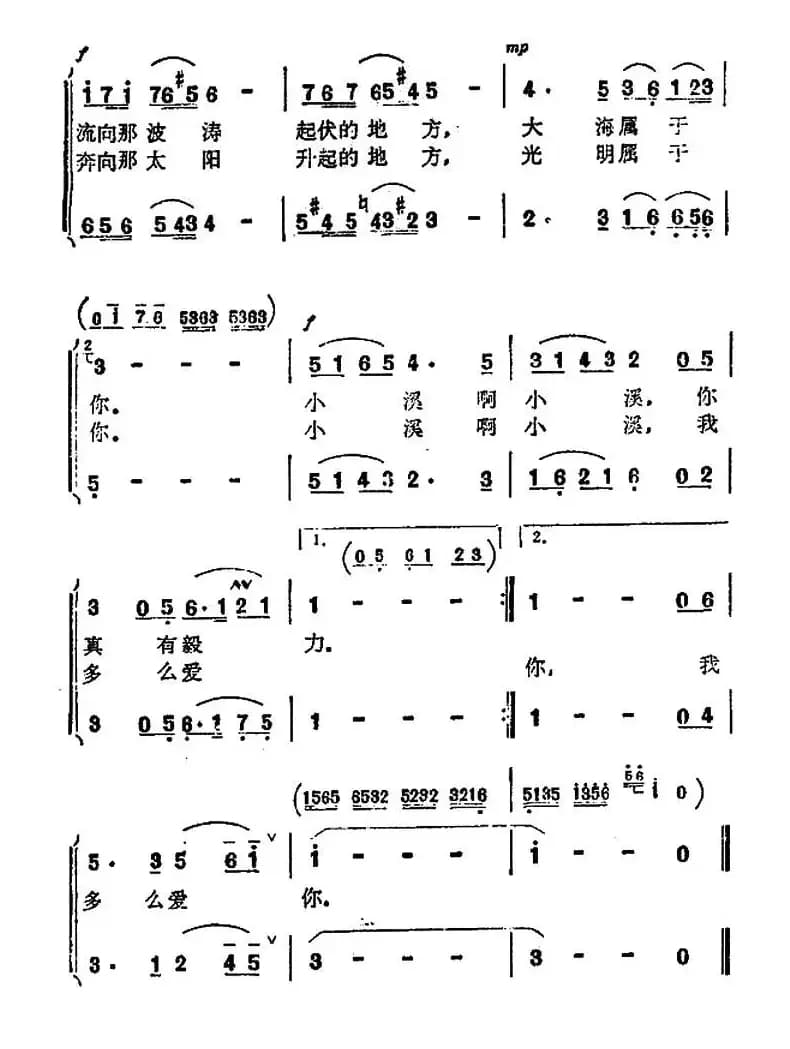 小溪啊小溪（二重唱）