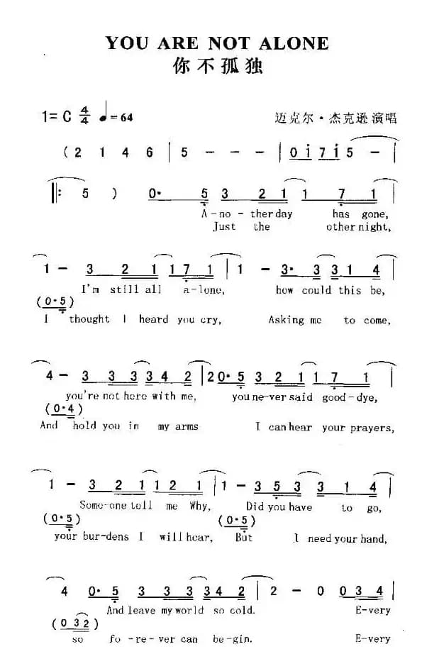 YOU ARE NOT ALONE（你不孤独 [美]）
