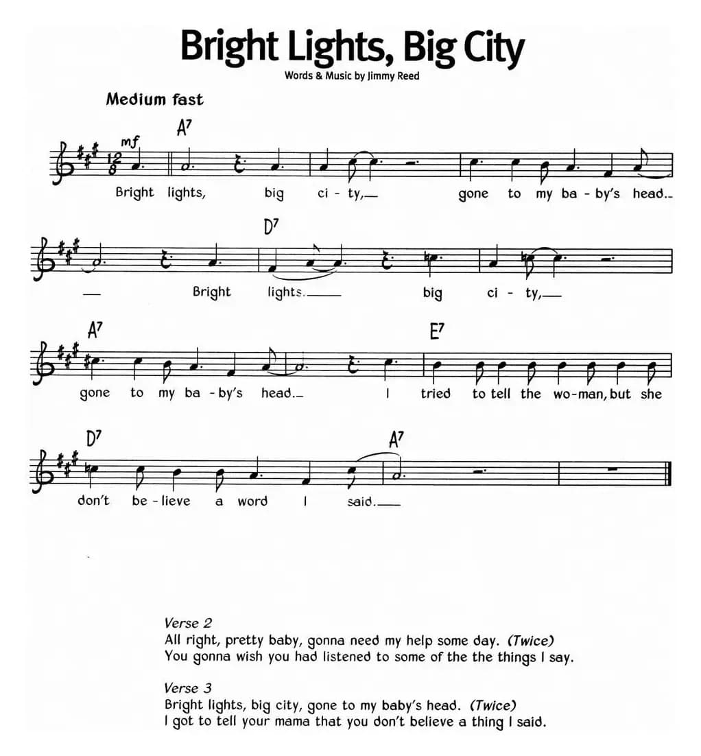 蓝调音乐：Bright Lights，Big City