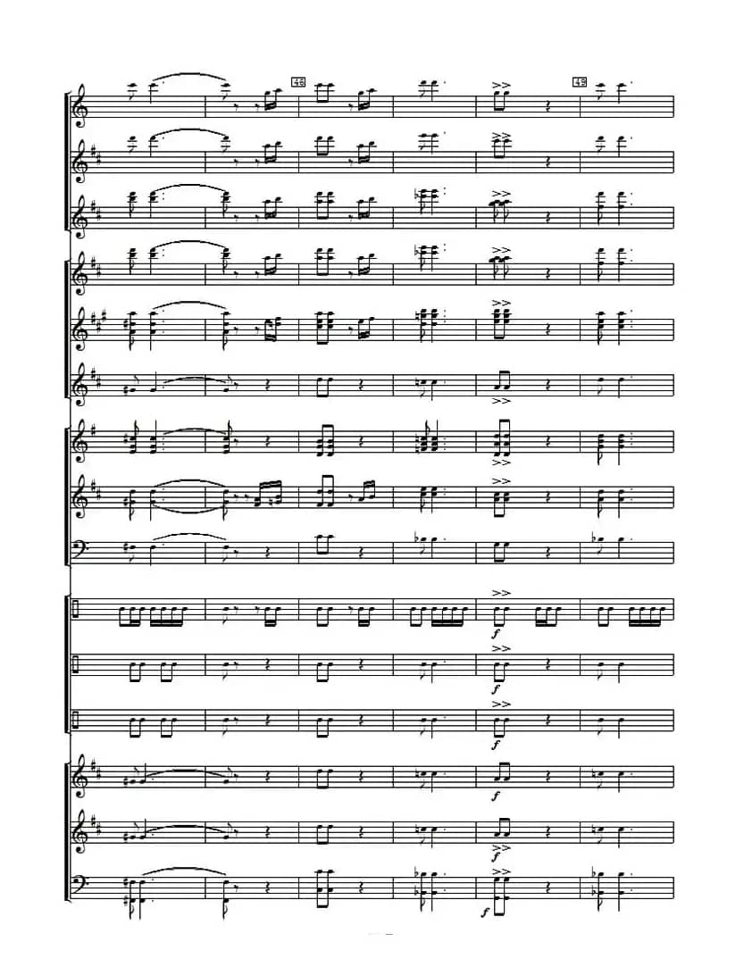 大刀进行曲（管乐合奏总谱）