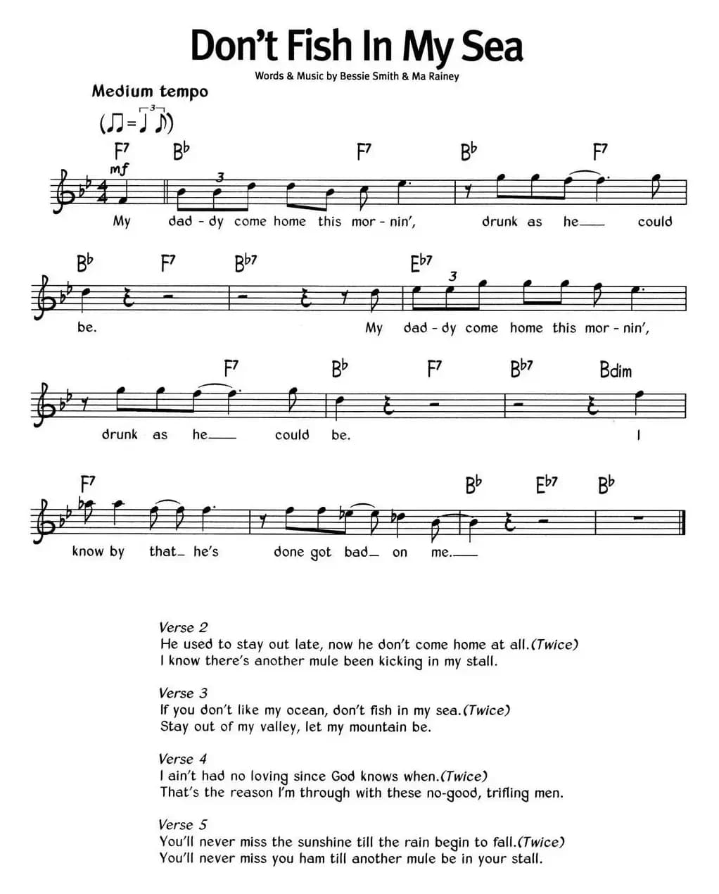 蓝调音乐：Don't Fish In My Sea