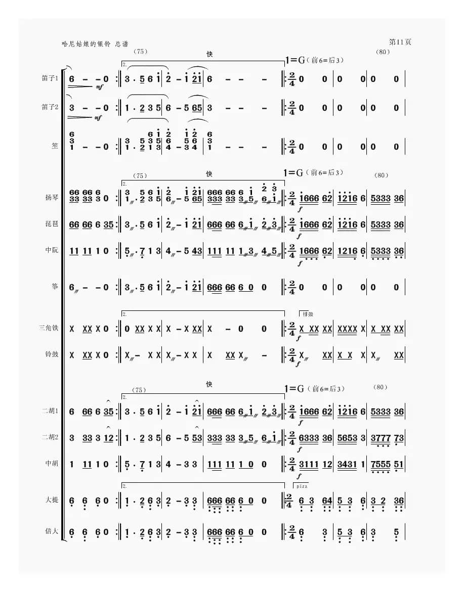 哈尼姑娘的银铃（民乐合奏）