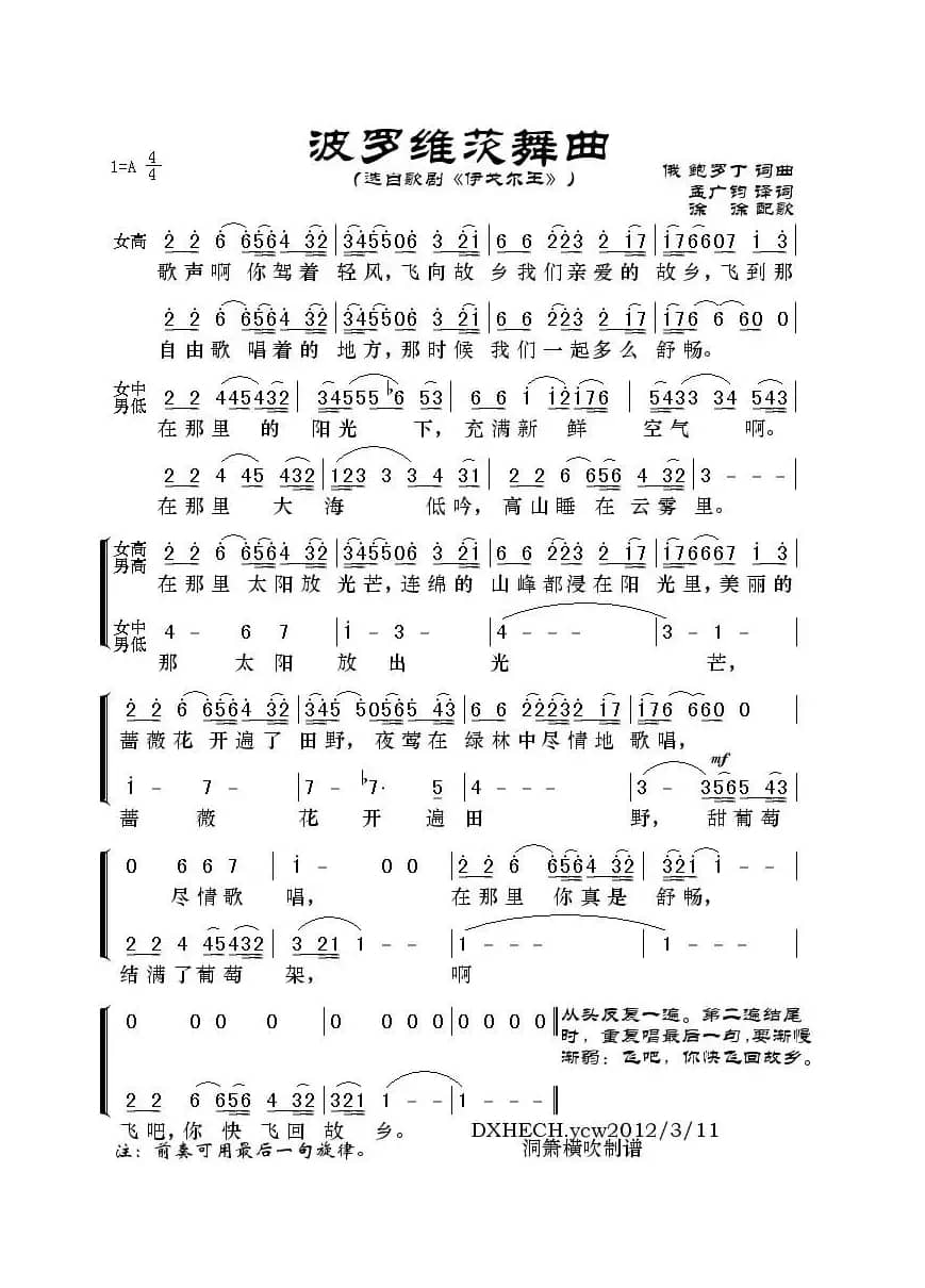 波罗维茨舞曲（选自歌剧《伊戈尔王》）